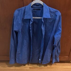 Kenneth Cole Men's Blue Lightweight Shirt Jacket